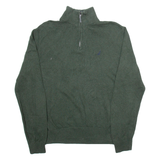 NAUTICA Mens Jumper Green 1/4 Zip Tight Knit M