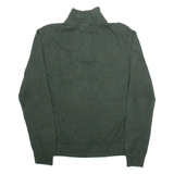 NAUTICA Mens Jumper Green 1/4 Zip Tight Knit M