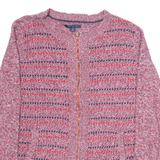 TOMMY HILFIGER Womens Cardigan Red Tight Knit M