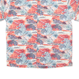 HIGH SEAS Mens Hawaiian Shirt Red Crazy Pattern L