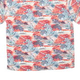 HIGH SEAS Mens Hawaiian Shirt Red Crazy Pattern L