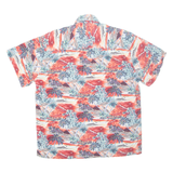 HIGH SEAS Mens Hawaiian Shirt Red Crazy Pattern L
