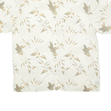 PURITAN Mens Hawaiian Shirt Cream Crazy Pattern XL