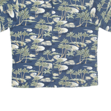 HALF MOON BAY Mens Hawaiian Shirt Blue Floral XL