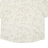 JOSEPH ABBOUD Mens Hawaiian Shirt Cream Floral XL