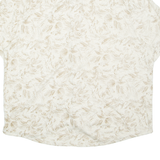 JOSEPH ABBOUD Mens Hawaiian Shirt Cream Floral XL