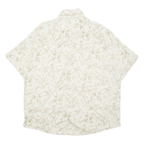 JOSEPH ABBOUD Mens Hawaiian Shirt Cream Floral XL