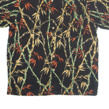 M.E SPORT Mens Hawaiian Shirt Black Crazy Pattern L