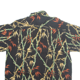 M.E SPORT Mens Hawaiian Shirt Black Crazy Pattern L