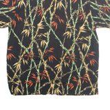 M.E SPORT Mens Hawaiian Shirt Black Crazy Pattern L