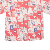 PRESWICK & MOORE Mens Hawaiian Shirt Red Crazy Pattern L