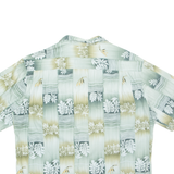 IOLANI Mens Hawaiian Shirt Blue Floral XL