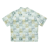 IOLANI Mens Hawaiian Shirt Blue Floral XL