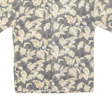 ST JOHN'S BAY Mens Hawaiian Shirt Grey Floral M