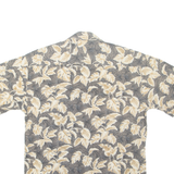 ST JOHN'S BAY Mens Hawaiian Shirt Grey Floral M