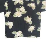 HULA HULA Mens Hawaiian Shirt Black Floral L
