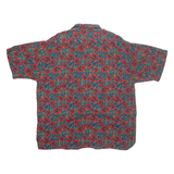 MORRO BAY Mens Hawaiian Shirt Red Floral XL