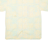 BEACHCLUB Mens Hawaiian Shirt Yellow Crazy Pattern M