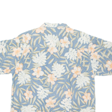 OP Mens Hawaiian Shirt Blue Floral L