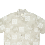 JAMAICA JAXX Mens Hawaiian Shirt Beige Floral 2XL