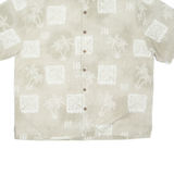 JAMAICA JAXX Mens Hawaiian Shirt Beige Floral 2XL