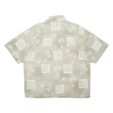 JAMAICA JAXX Mens Hawaiian Shirt Beige Floral 2XL