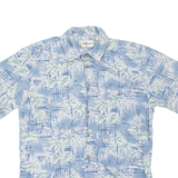 CAMPIA MODA Mens Hawaiian Shirt Blue Floral M