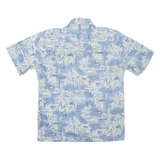 CAMPIA MODA Mens Hawaiian Shirt Blue Floral M