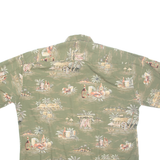 MODA CAMPIA Mens Hawaiian Shirt Green Crazy Pattern XL