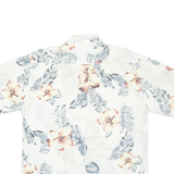 BOCA CLASSIC Mens Hawaiian Shirt White Floral L