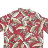 ISLAND SHORES Mens Hawaiian Shirt Red Floral 2XL