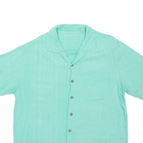 CARIBBEAN Mens Plain Shirt Blue L