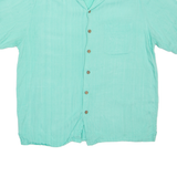 CARIBBEAN Mens Plain Shirt Blue L