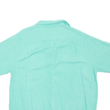 CARIBBEAN Mens Plain Shirt Blue L