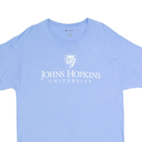 CHAMPION John Hopkins University Mens T-Shirt Blue USA L