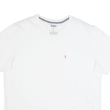 LEVI'S Mens T-Shirt White V-Neck 2XL