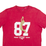 LEVI'S Dwight Clark Day Womens T-Shirt Red USA XL