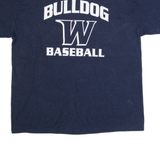 CHAMPION Bulldog Baseball Mens T-Shirt Blue USA XL