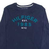 TOMMY HILFIGER Mens T-Shirt Blue Long Sleeve M