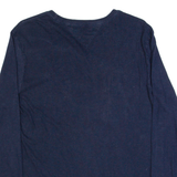 TOMMY HILFIGER Mens T-Shirt Blue Long Sleeve M