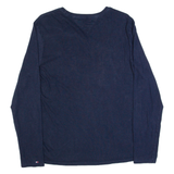 TOMMY HILFIGER Mens T-Shirt Blue Long Sleeve M