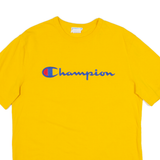 CHAMPION Mens T-Shirt Yellow L