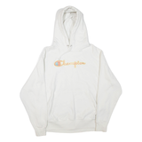 CHAMPION Mens White Hoodie L
