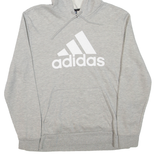 ADIDAS Mens Grey Hoodie L