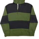 LEVI'S Button Neck Mens Green Hoodie M