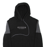 GUESS Mens Black Hoodie L