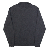 NAUTICA Mens Jumper Grey Button Neck Tight Knit L