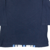 TOMMY HILFIGER Womens Patterned Jumper Blue Striped Tight Knit 3/4 Sleeve L