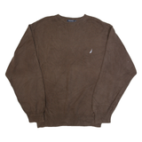 NAUTICA Mens Jumper Brown Tight Knit 2XL