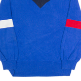 TOMMY HILFIGER Womens Jumper Blue V-Neck Tight Knit M